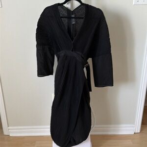 NWOT Maria Cornejo New York black wrap pleat dress, size 8/ M